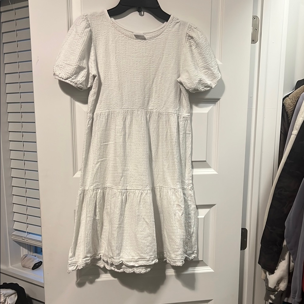 Zara White Ruffled Tiered Sundress
